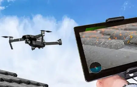 drone nettoyage toiture Brécey-2