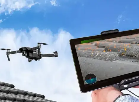 drone nettoyage toiture Fougères-2